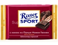 Шоколад Ritter Sport горький с какао из Папуа Новая Гвинея