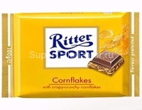 Шоколад Ritter Sport молочный с кукурузными хлопьями
