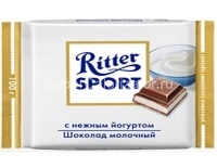 Шоколад Ritter Sport молочный с нежным йогуртом