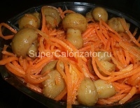 Морковь по-корейски с грибами готовая