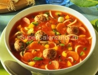 Суп из помидоров с макаронами