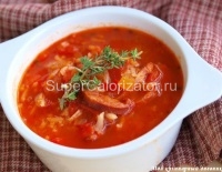 Суп из помидоров с рисом